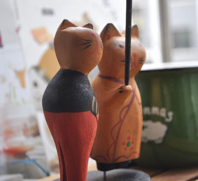 Nordic Log Couple Umbrella Cat Zakka Groceries Couple Cat Wedding Gift Birthday Gift Home Furnishings