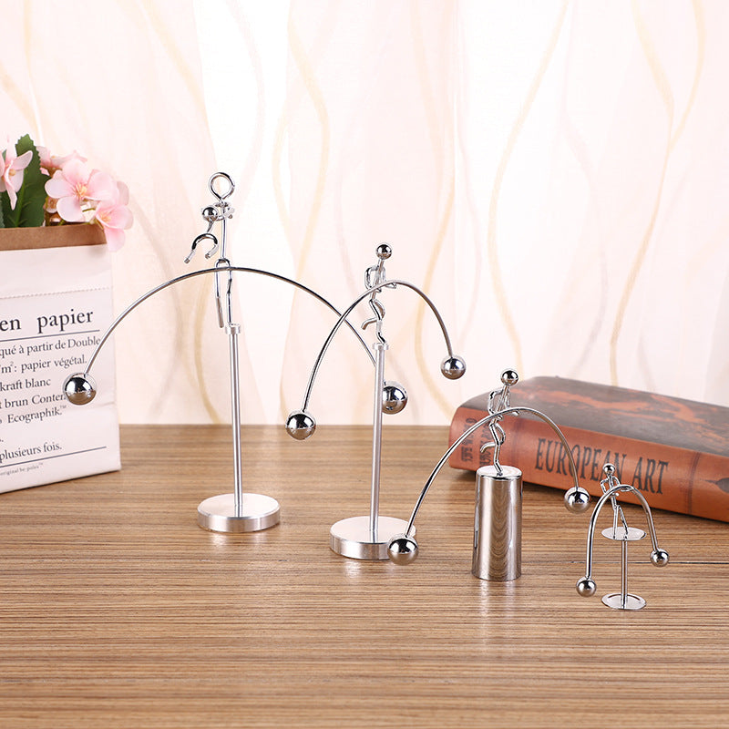 Creative Balance Pendulum Metal Tumbler Iron Man Ornament Event Gift Student Graduation Gift