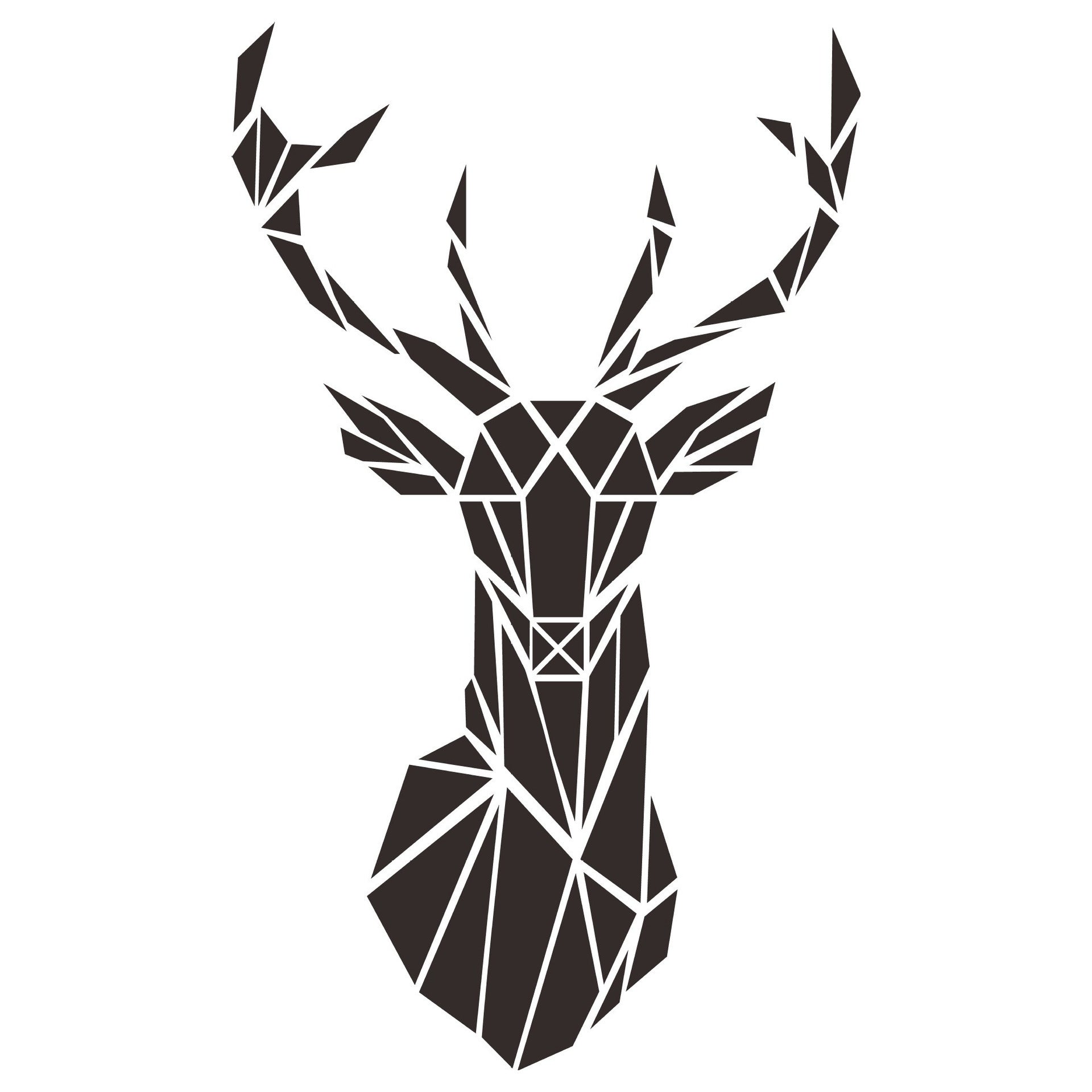 Self-adhesive Wall Stickers Deer Head Three-dimensional Acrylic Mirror