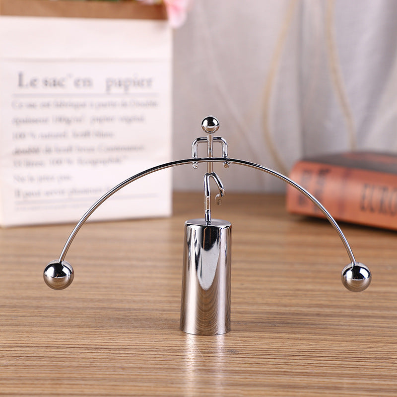 Creative Balance Pendulum Metal Tumbler Iron Man Ornament Event Gift Student Graduation Gift