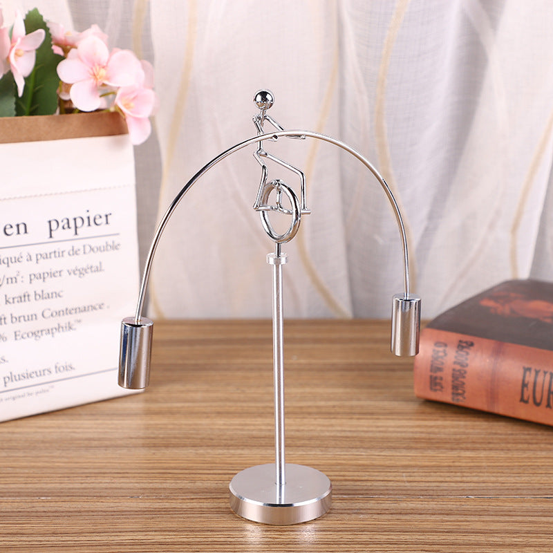 Creative Balance Pendulum Metal Tumbler Iron Man Ornament Event Gift Student Graduation Gift